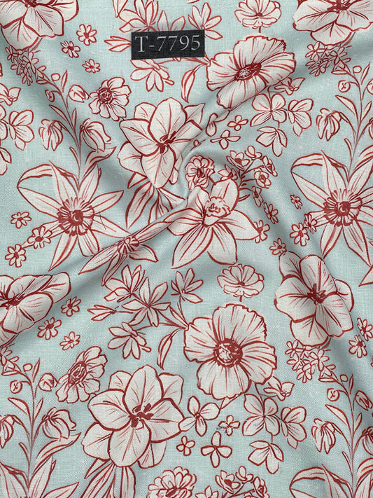 Swiss Cotton Linen Abstract Prints