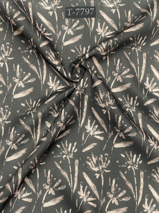Swiss Cotton Linen Abstract Prints