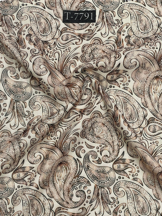 Swiss Cotton Linen Abstract Prints