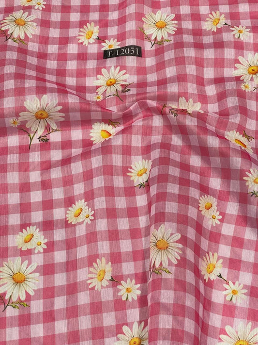 Daisy Gingham Print