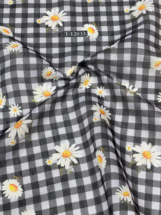 Daisy Gingham Print