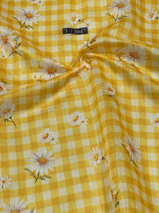 Daisy Gingham Print