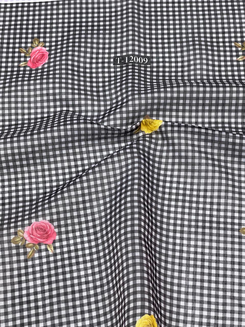Rose Gingham Print