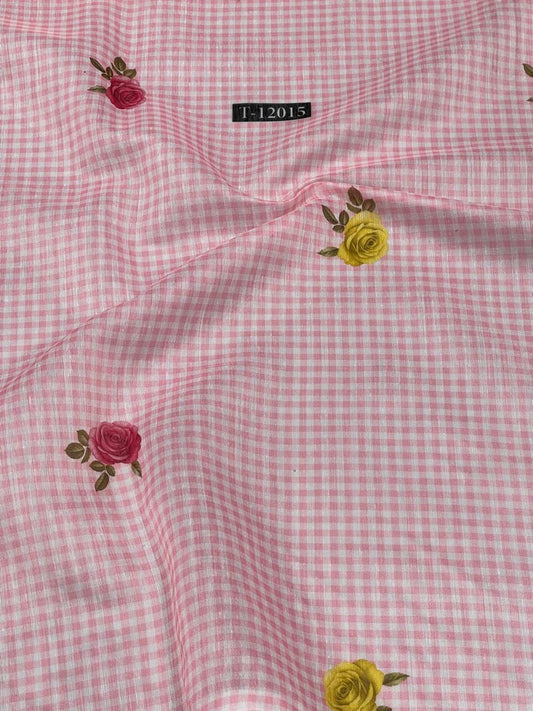 Rose Gingham Print