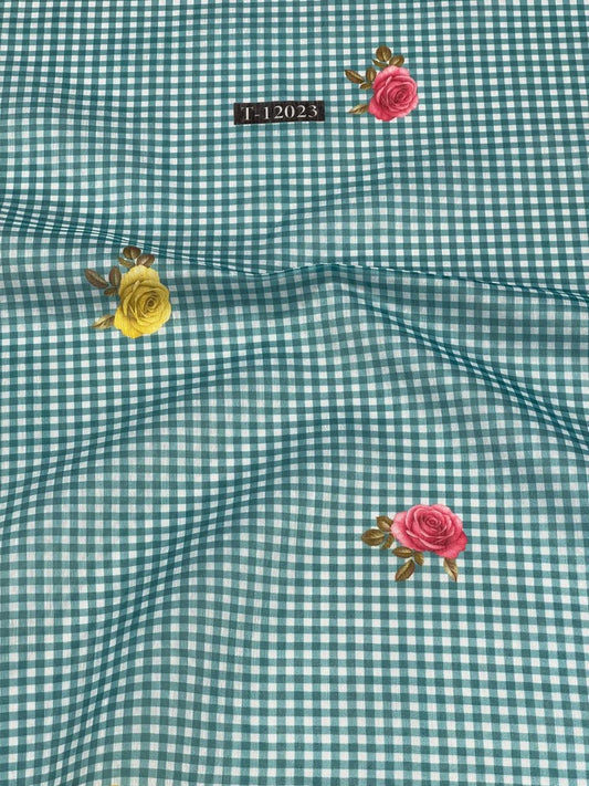 Rose Gingham Print