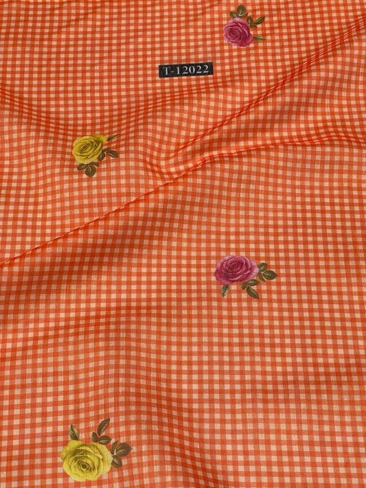 Rose Gingham Print