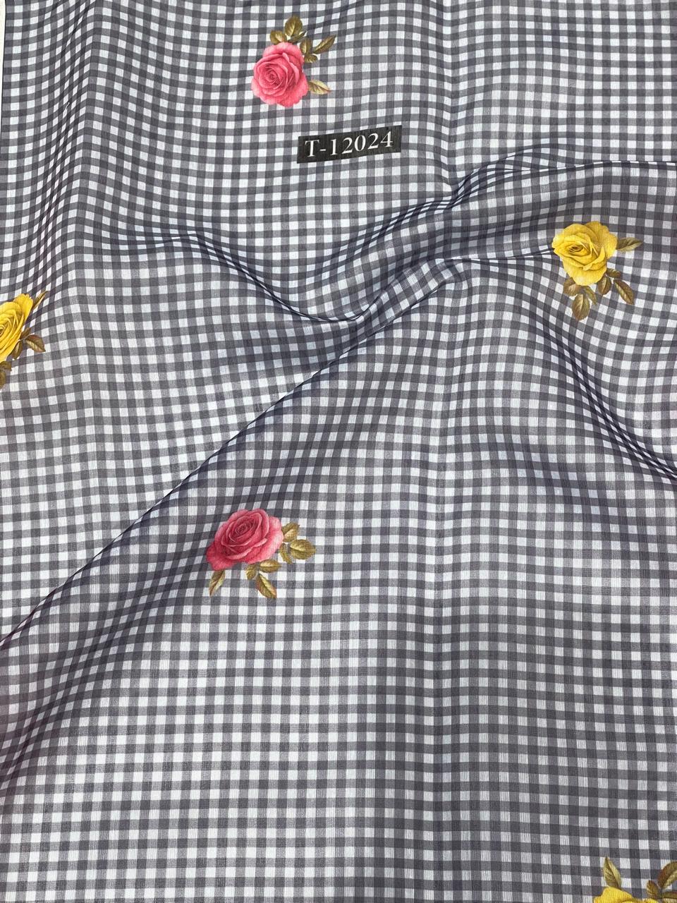 Rose Gingham Print
