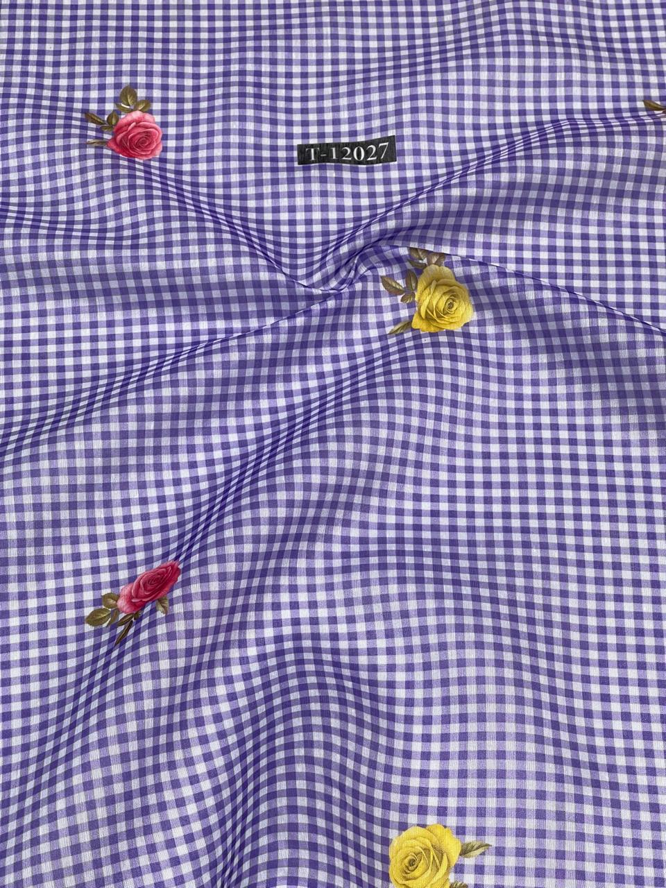 Rose Gingham Print