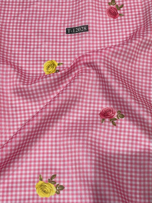 Rose Gingham Print