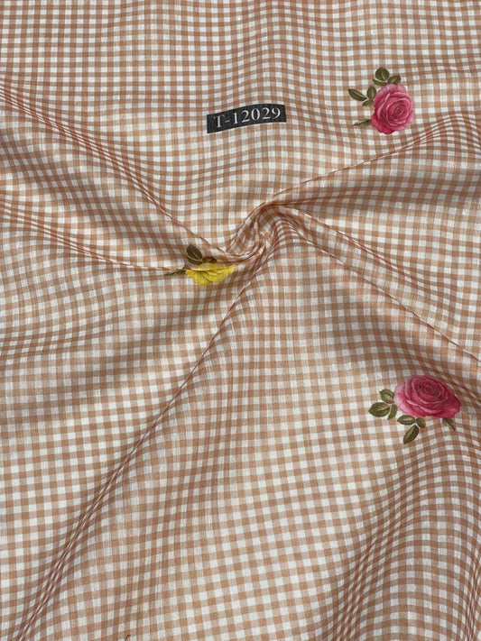 Rose Gingham Print