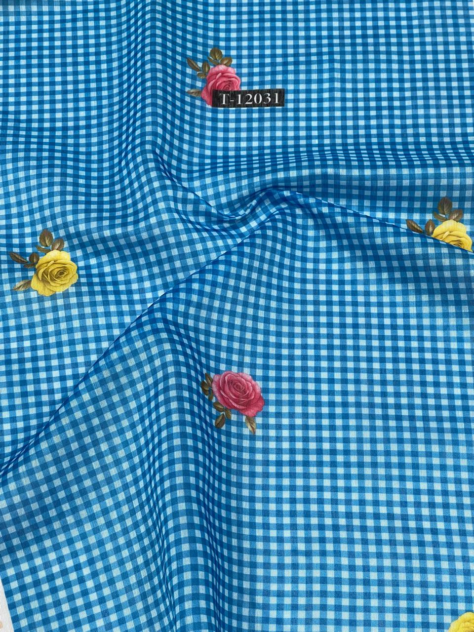 Rose Gingham Print