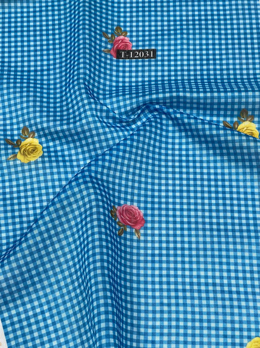 Rose Gingham Print
