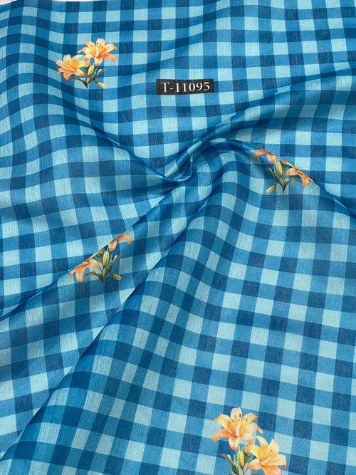 Digital print on chanderi fabric