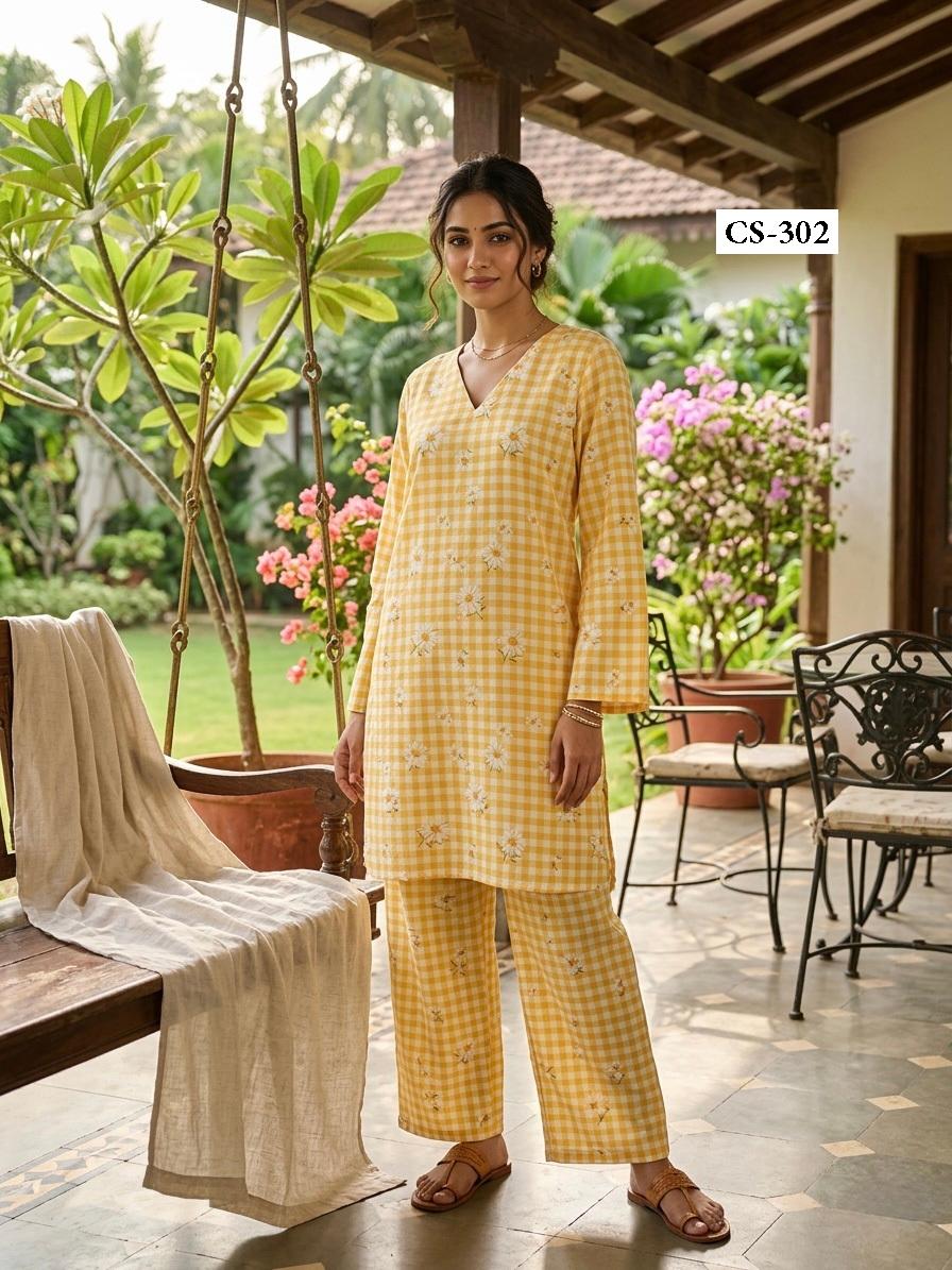 YELLOW DAISY SUMMER CO-ORD TURKISH SLUB