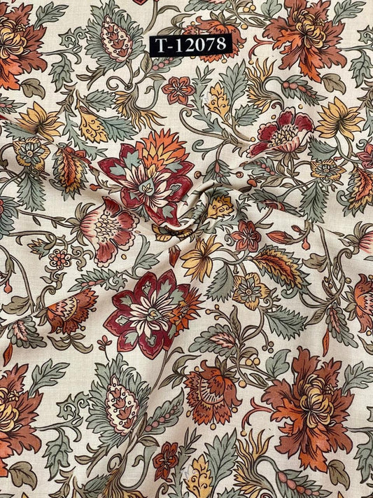 Soft Poly Cotton Floral Digital Prints