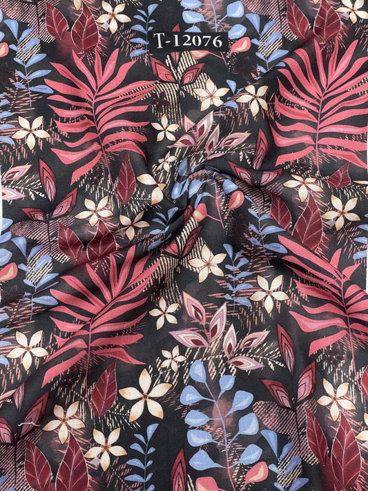 Soft Poly Cotton Floral Digital Prints