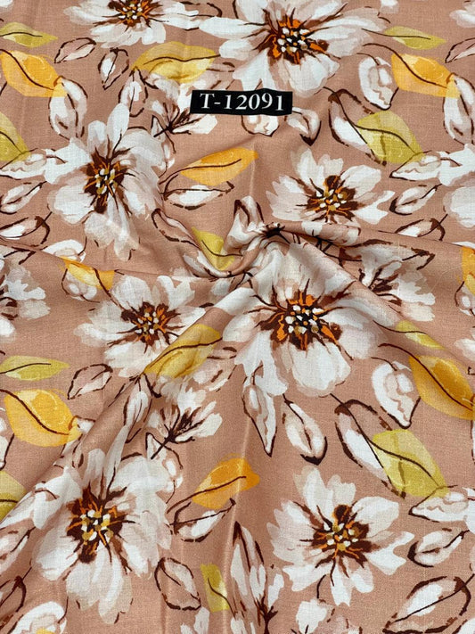 Soft Poly Cotton Floral Digital Prints