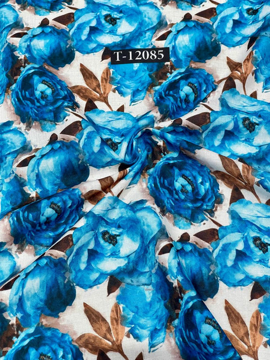 Soft Poly Cotton Floral Digital Prints