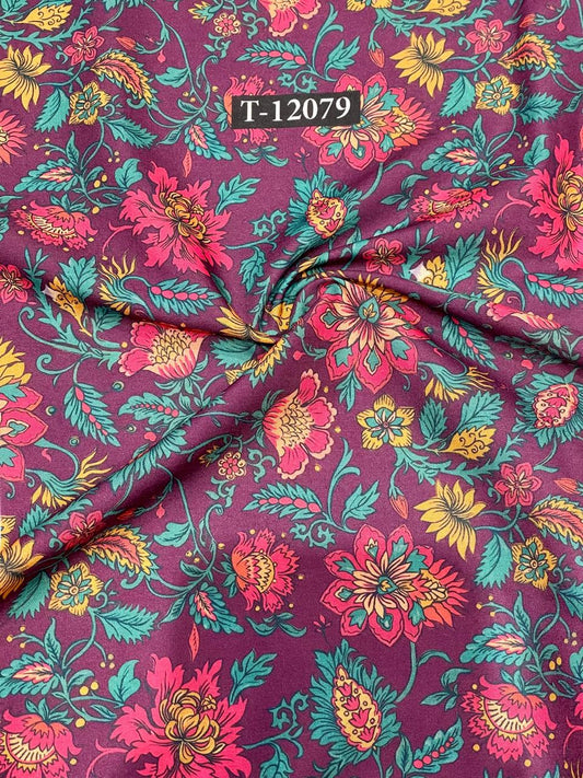 Soft Poly Cotton Floral Digital Prints