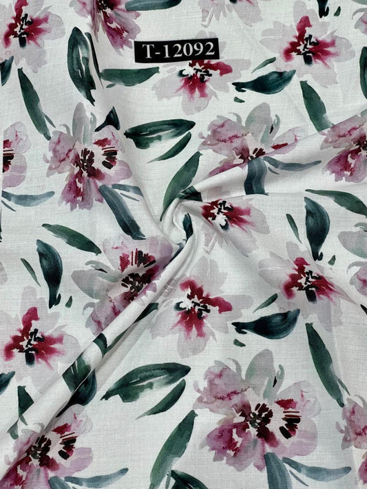 Soft Poly Cotton Floral Digital Prints