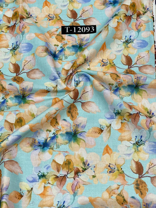Soft Poly Cotton Floral Digital Prints
