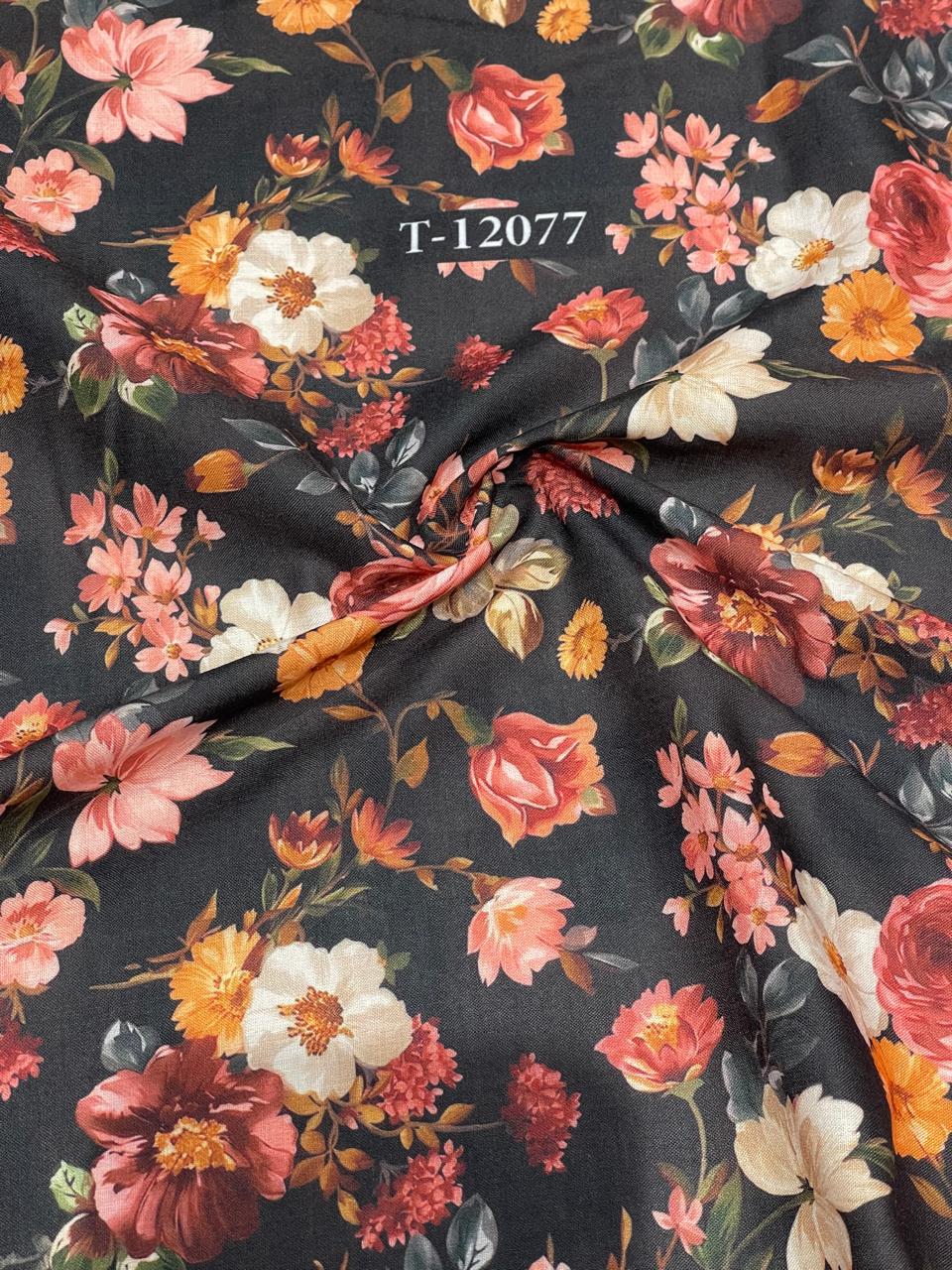 Soft Poly Cotton Floral Digital Prints