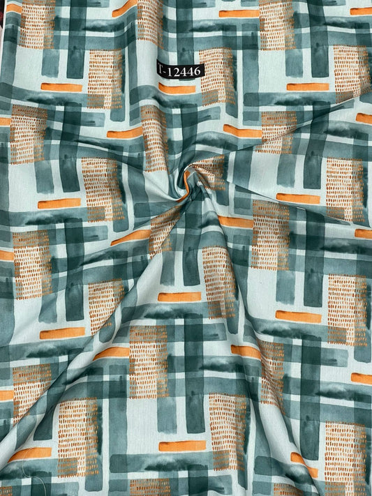 Semi Pure Muslin Beautiful Trendy Abstract Digital Prints