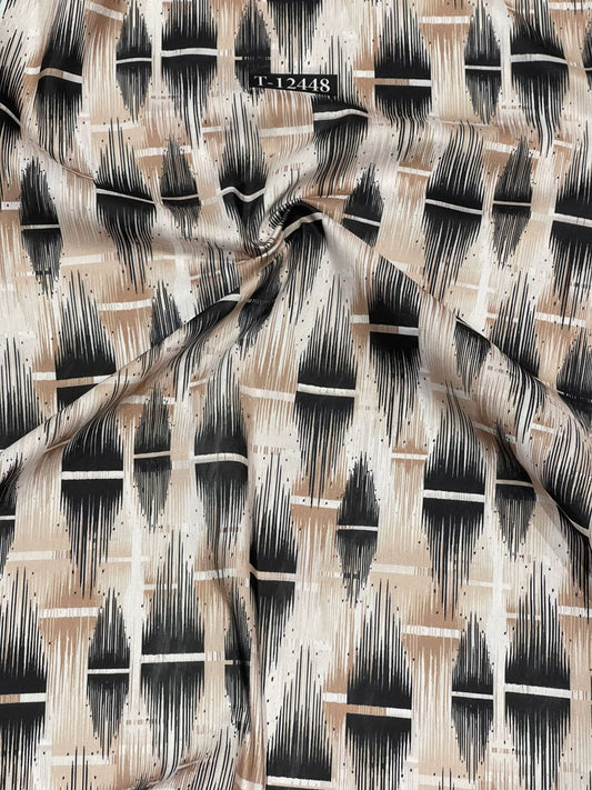 Semi Pure Muslin Beautiful Trendy Abstract Digital Prints
