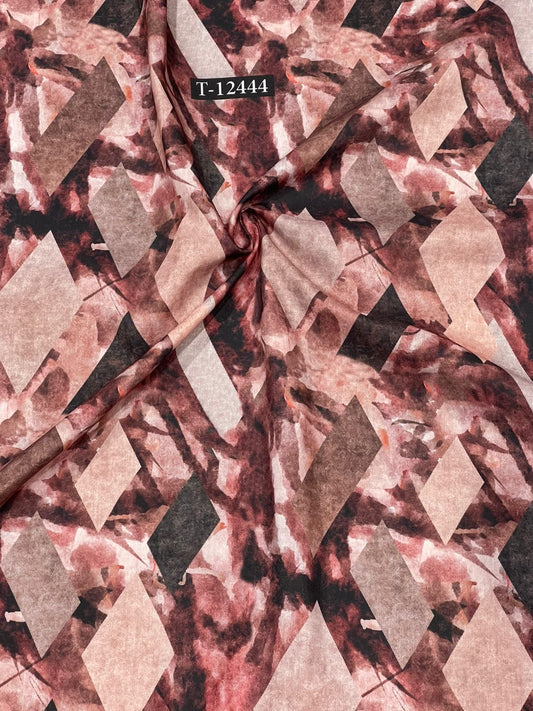 Semi Pure Muslin Beautiful Trendy Abstract Digital Prints