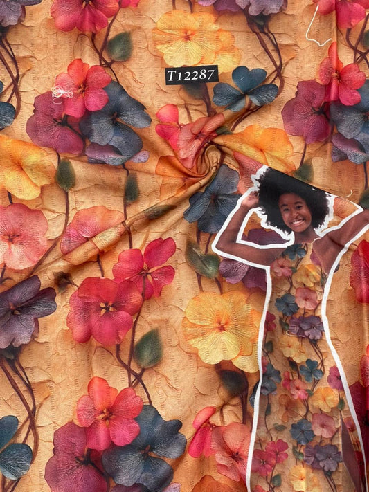 Summer Special Poly Cotton Fabric With Trendy Floral Designs