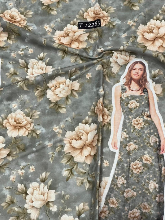 Summer Special Poly Cotton Fabric With Trendy Floral Designs