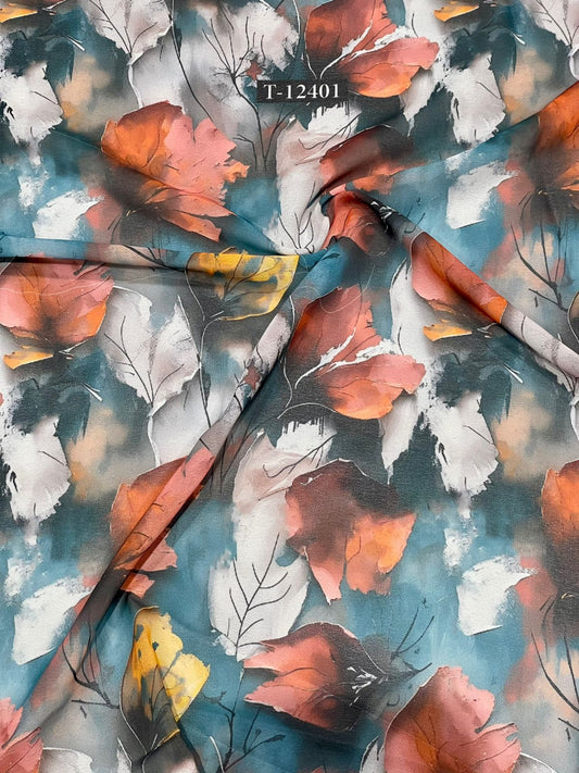 Georgette Floral Digital Prints
