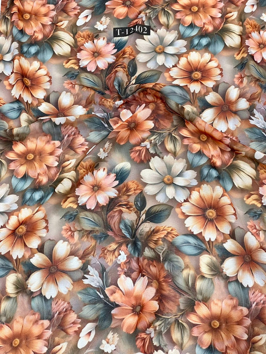 Georgette Floral Digital Prints