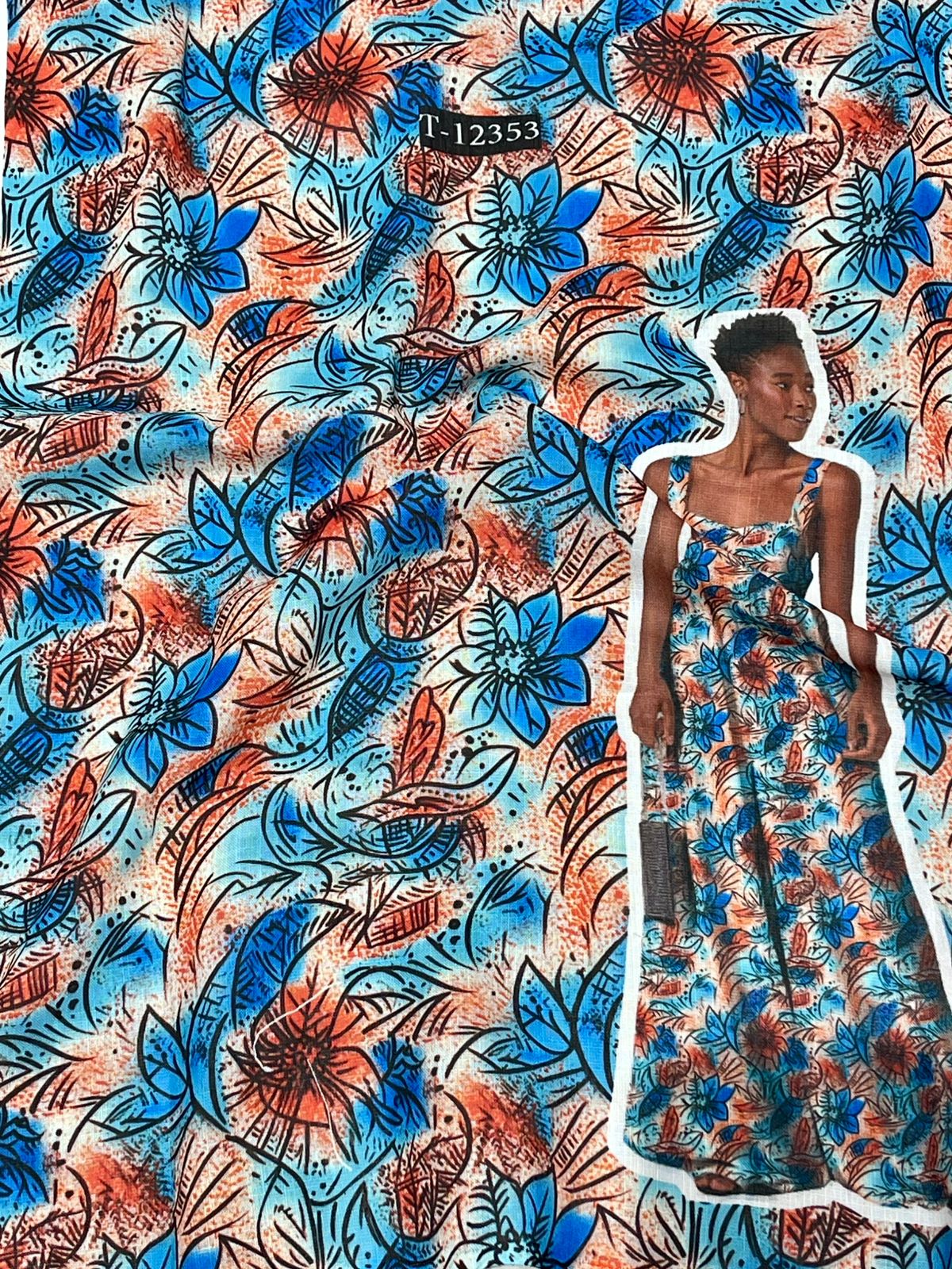 Summer Cool Linen Fabric With Abstract Designs