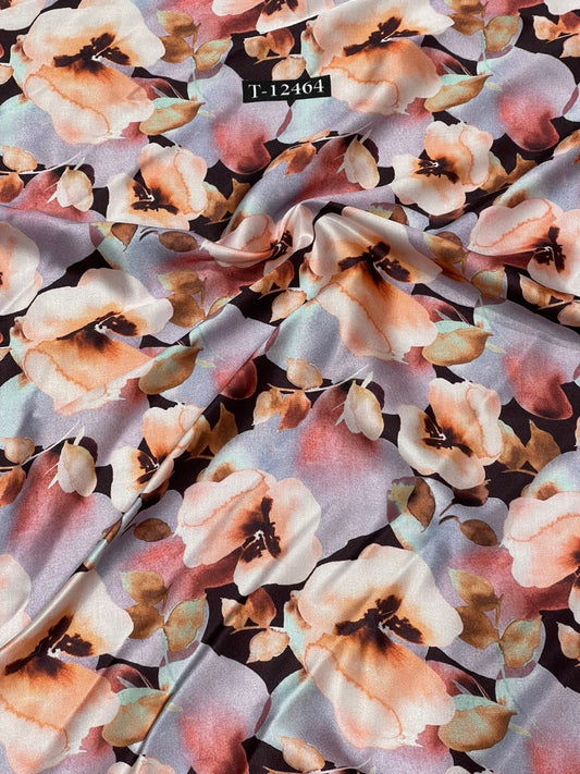 Japan Satin Floral Digital Prints