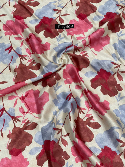 Japan Satin Floral Digital Prints