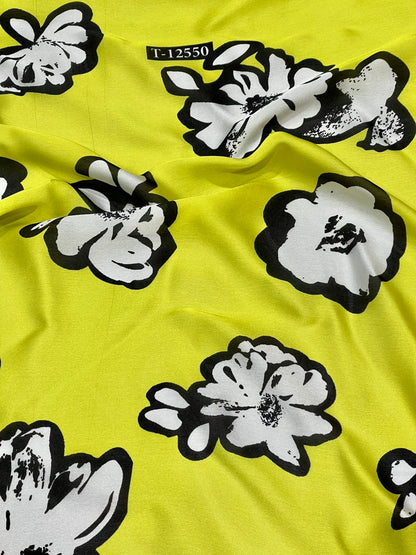 Satin Georgette Beautiful Trendy Flower Prints
