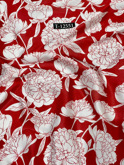 Satin Georgette Beautiful Trendy Flower Prints