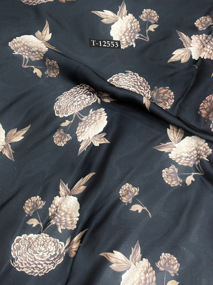 Satin Georgette Beautiful Trendy Flower Prints