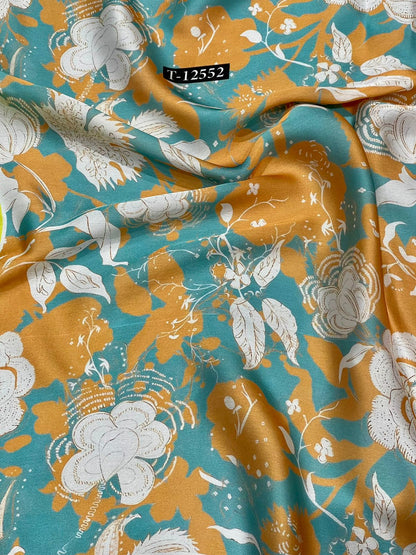 Satin Georgette Beautiful Trendy Flower Prints
