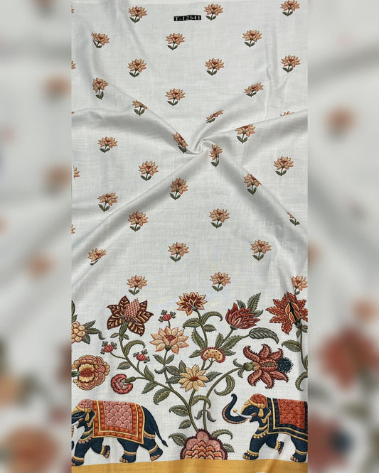 Swiss Linen Embroidery Style Daman Prints