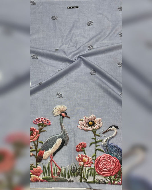 Swiss Linen Embroidery Style Daman Prints