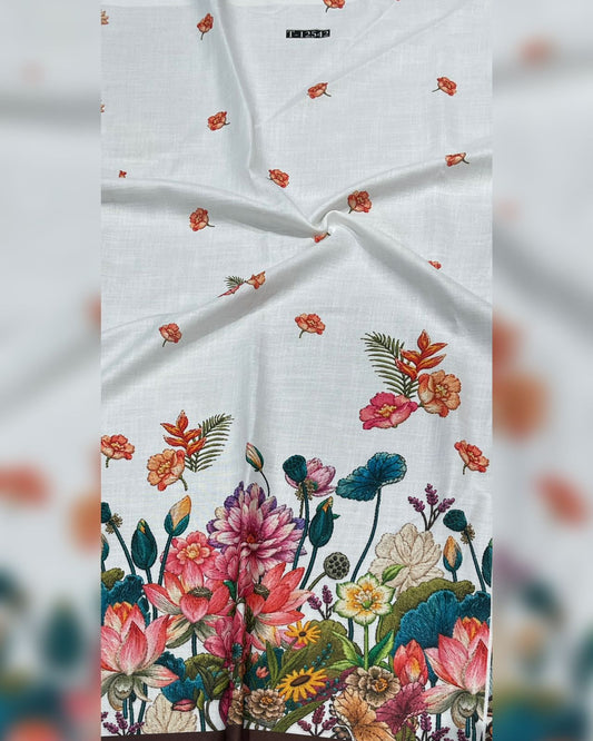 Swiss Linen Embroidery Style Daman Prints