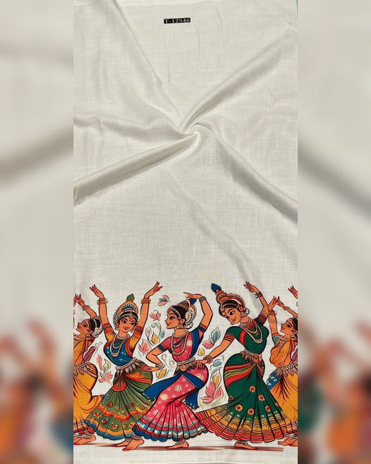 Swiss Linen Embroidery Style Daman Prints