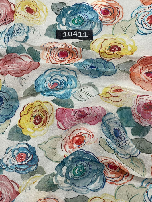Pure Georgette Floral Digital Prints