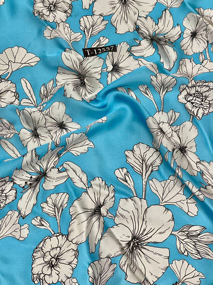 Satin Georgette Beautiful Trendy Flower Prints