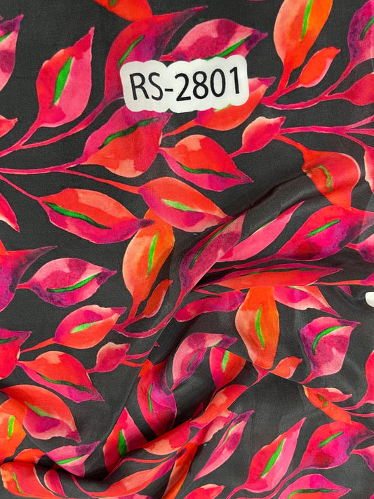 Pure Natural Crepe Floral Print Fabric