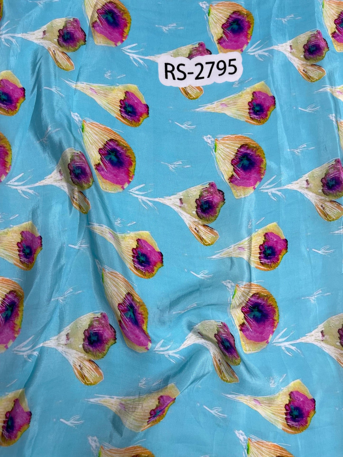 Pure Natural Crepe Floral Print Fabric