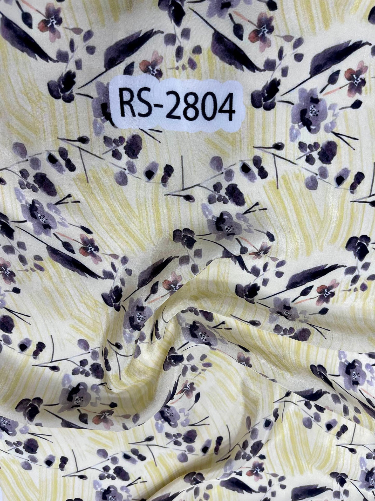Pure Natural Crepe Floral Print Fabric