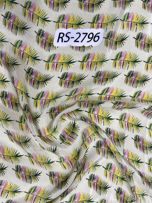 Pure Natural Crepe Floral Print Fabric